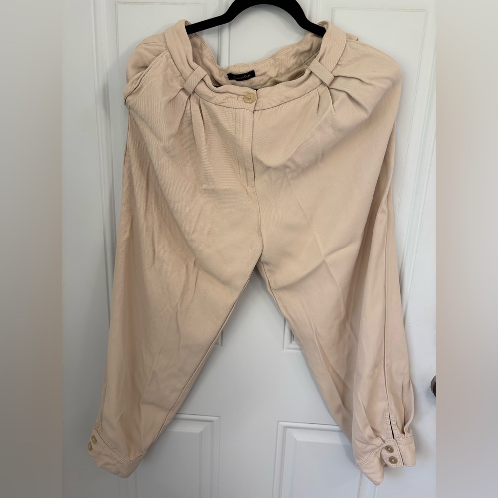 Massimo Dutti Cream Trousers size 6